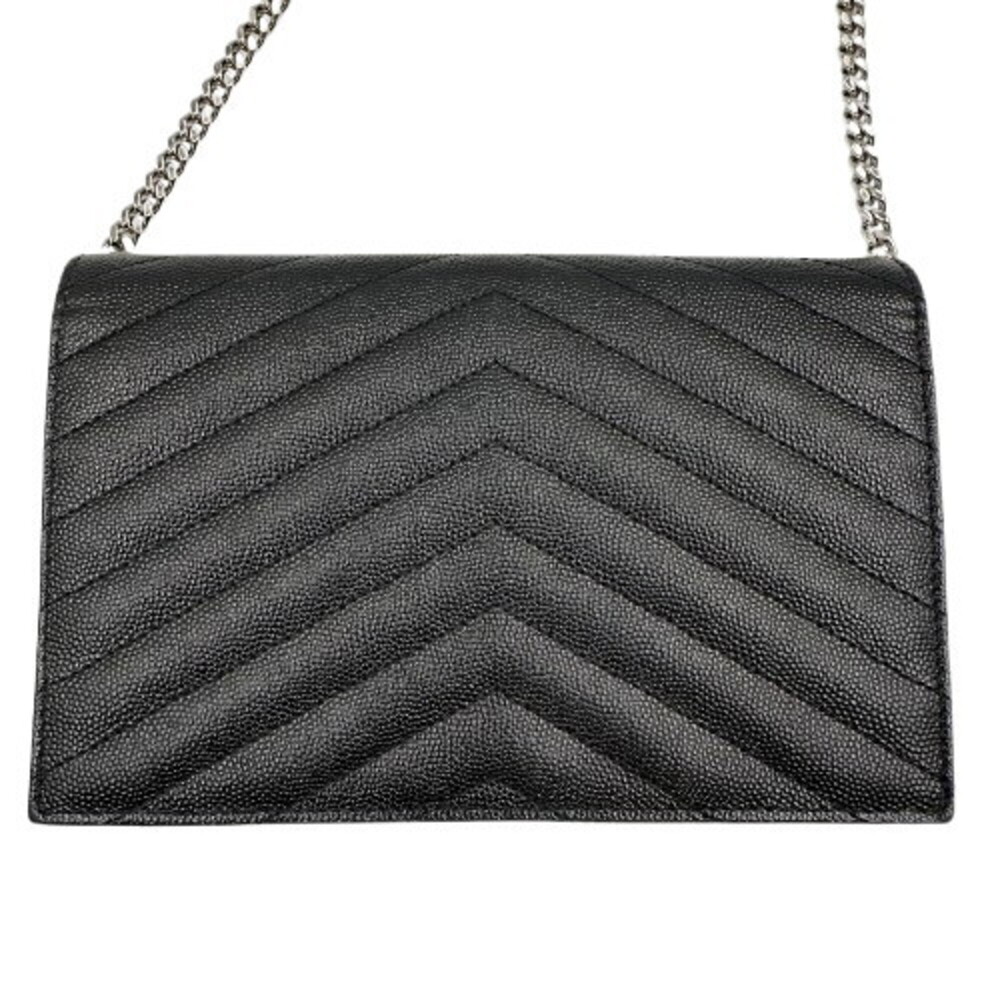 YSL YVES SAINT LAURENT Cassandra caviar skin black shoulder bag - Picture 3 of 7